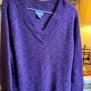 Laura Scott purple sweater
